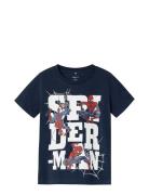 Nmmmakan Spiderman Ss Top Mar Tops T-shirts Short-sleeved Navy Name It