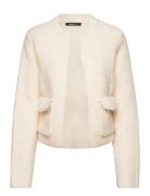 Knitted Jacket Tops Knitwear Cardigans Cream Gina Tricot