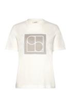 Slanni Tee Tops T-shirts & Tops Short-sleeved Cream Soaked In Luxury