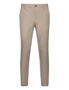 Slhslim-Peter Sand Pinstripe Trs Bottoms Trousers Formal Beige Selecte...