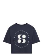 T-Shirt Tops T-shirts Short-sleeved Navy Sofie Schnoor Young