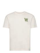 Ace Aa Logo T-Shirt Tops T-shirts Short-sleeved Cream Double A By Wood...