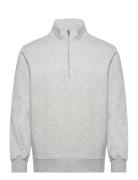 Cotton Sweatshirt With Zip Neck Tops Sweat-shirts & Hoodies Sweat-shir...