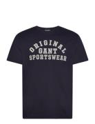Original Graphic Ss T-Shirt Tops T-shirts Short-sleeved Navy GANT