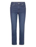 Straight Cropped Striped Jeans Bottoms Jeans Straight-regular Blue GAN...