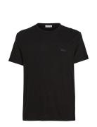 Cotton Linen T-Shirt Tops T-shirts Short-sleeved Black Calvin Klein