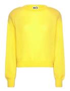 Flirting With Solid Shades Tops Knitwear Jumpers Yellow Mo Reen Cph