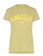 Walk Pc Flamme Amour Tops T-shirts & Tops Short-sleeved Yellow Zadig &...