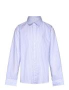 Regular-Fit Striped Shirt Tops Shirts Long-sleeved Shirts Blue Mango