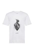 Heart Monster Regular Tee S/S Designers T-shirts Short-sleeved White H...