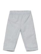 Pants Woven Stripe W. Lining Bottoms Trousers Grey Huttelihut