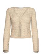 Clarissa Ls Cardi Swtr Tops Knitwear Cardigans Beige GUESS Jeans