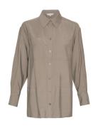 Mschlynelle Selia Shirt Tops Shirts Long-sleeved Brown MSCH Copenhagen