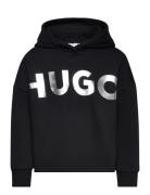Hooded Sweatshirt Tops Sweat-shirts & Hoodies Hoodies Black Hugo Kids