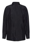 Shirts Moss Tina Tops Blouses Long-sleeved Black ROSEANNA