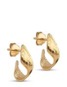 Daia Hoops Accessories Jewellery Earrings Hoops Gold Enamel Copenhagen