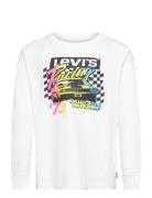 Levi's Racing Box Tab Tee Tops T-shirts Long-sleeved T-shirts White Le...