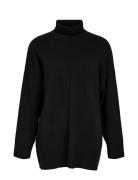 Objgunvor L/S Knit Tunic Pb14 Tops Knitwear Turtleneck Black Object