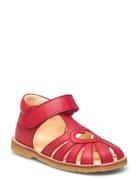 Sandals - Flat - Closed Toe - Shoes Summer Shoes Sandals Red ANGULUS