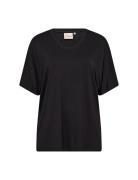 Wa-Stella Tops T-shirts & Tops Short-sleeved Black Wasabiconcept