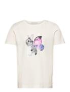 Photoprint T-Shirt Tops T-shirts Short-sleeved Cream Tom Tailor