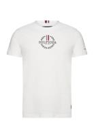 Global Stripe Wreath Tee Tops T-shirts Short-sleeved White Tommy Hilfi...