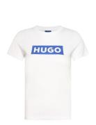 Classic Tee_B Tops T-shirts & Tops Short-sleeved White HUGO BLUE
