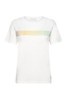 T-Shirt With Gradient Stripe - Mid Tops T-shirts & Tops Short-sleeved ...
