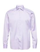 Contemporary Fit Business Dobby Shirt Tops Shirts Business Purple Eton