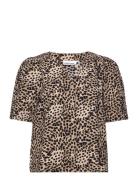 Deliakb Blouse Tops Blouses Short-sleeved Multi/patterned Karen By Sim...