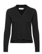 Pullover Ls Tops Knitwear Jumpers Black Rosemunde