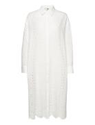 Fiona Shirt Dress Polvipituinen Mekko White Twist & Tango