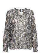 Tenniepw Bl Tops Blouses Long-sleeved Multi/patterned Part Two