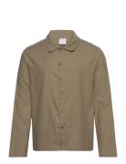 L/S Button Down Tops Overshirts Khaki Green Calvin Klein