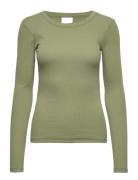 2Nd Pale Tt - Daily Cotton Rib Tops T-shirts & Tops Long-sleeved Green...