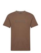 T-Shirt Rn Tops T-shirts Short-sleeved Brown BOSS