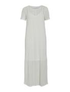 Vigardea O-Neck S/S Ankle Dress Polvipituinen Mekko White Vila