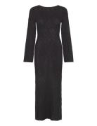 Ayra Fine Knitted Maxi Dress Maksimekko Juhlamekko Black Bubbleroom
