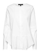 Sraimee Shirt Tops Blouses Long-sleeved White Soft Rebels