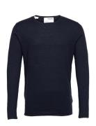 Slhrome Ls Knit Crew Neck Noos Tops Knitwear Round Necks Navy Selected...