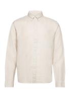 Kristian Linen B.d. Shirt Tops Shirts Casual Cream Les Deux