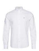 Slim Poplin Shirt Tops Shirts Casual White GANT