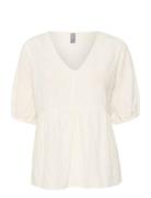 Cueve Blouse Tops Blouses Short-sleeved White Culture