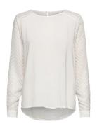 Objzoe L/S Top Tops T-shirts & Tops Long-sleeved White Object