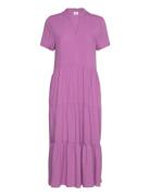 Edasz Ss Maxi Dress Polvipituinen Mekko Pink Saint Tropez