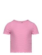 Kogwilma Life S/S Rib Top Jrs Tops T-shirts Short-sleeved Pink Kids On...