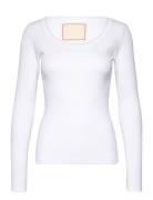 Iris Long Sleeve Tee Tops T-shirts & Tops Long-sleeved White Jeanerica