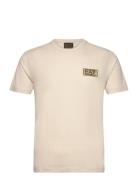 T-Shirt Tops T-shirts Short-sleeved Beige EA7