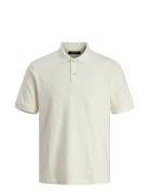 Jprblucliff Ss Polo Ln Tops Polos Short-sleeved Cream Jack & J S