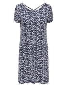 Onlbera Back Lace Up S/S Dress Jrs Lyhyt Mekko Navy ONLY